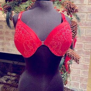 Soma Bright Pink Lace Trim Bra